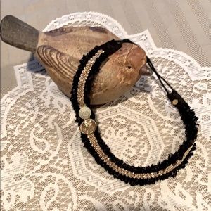 Cara NY - Stretch Headband - Black/Gold